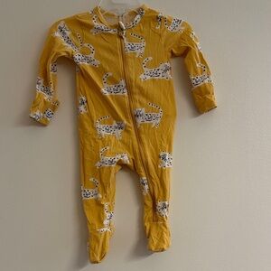 Yellow Leopard Print Kids One Piece